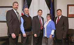 Rothchild, Beedle, Sen. Begich, Moore, Swanson. Photo courtesy of Sen. Begich’s office.
