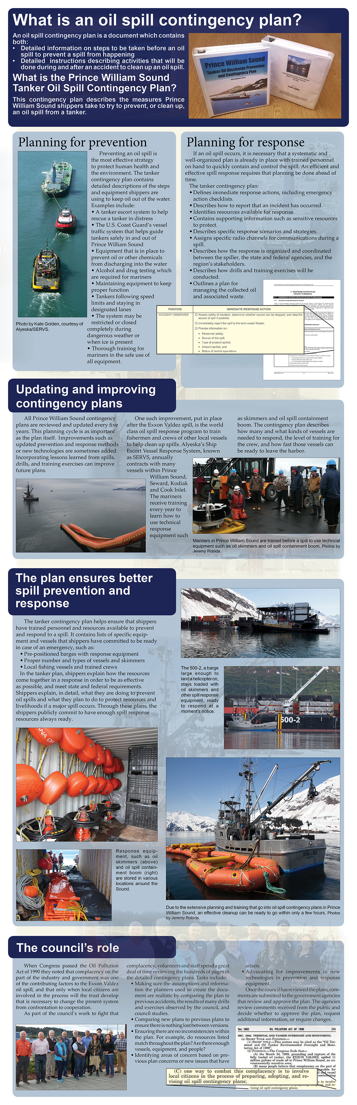 What is an oil spill contingency plan?