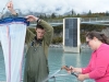 Council staffers Austin Love and Nelli Vanderburg work with the Smithsonian staff to survey Port Valdez.