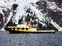 This vessel, the Alert, is a "prevention and response tug," or PRT.