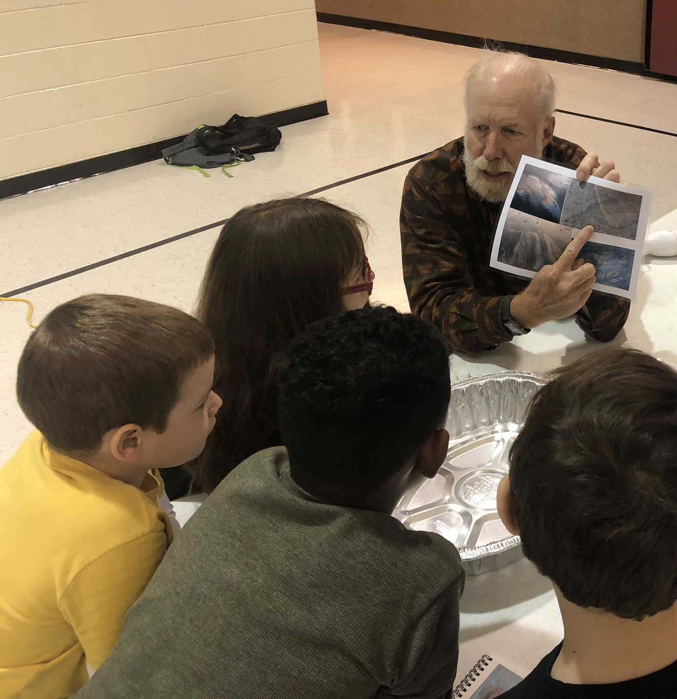 Jim Herbert, resident of Homer and member of the Oil Spill Prevention and Response Committee, shares a lesson on oil spill response.