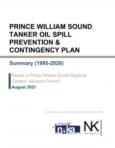 Photo is an image of the cover of the report on the history of the tanker contingency plan. The image links directly to the report in PDF format. A link is also in the caption. 