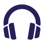 Image of graphic icon of headphone set.