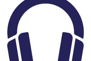 Image of graphic icon of headphone set.